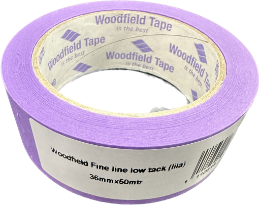 WOODFIELD FINE-LINE TAPE PAARS - 36 MM LOW TACK - 1 ROL - 50 M (24pp)
