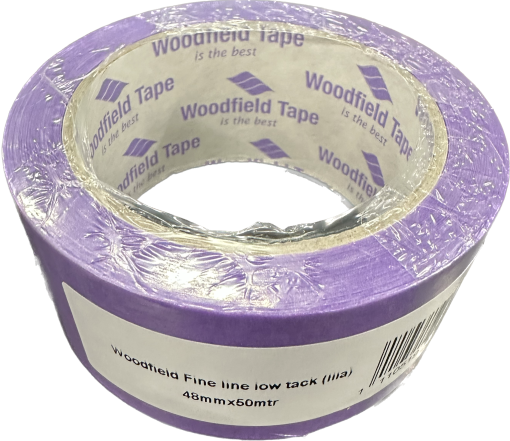 WOODFIELD FINE-LINE TAPE PAARS - 48 MM LOW TACK - 1 ROL - 50 M (24pp)