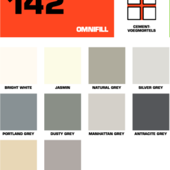 Omnicol 142 omnifill kleurkaart