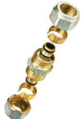 Henco S-serie messing knel mof FF 16 x 16 mm