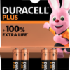 BPG AAA batterij DURACELL PLUS 100% Plus 1,5V 4 st