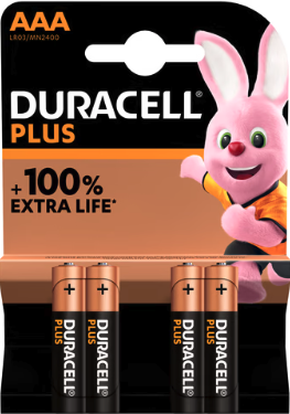 BPG AAA batterij DURACELL PLUS 100% Plus 1,5V 4 st BPG AAA batterij DURACELL PLUS 100% Plus 1,5V 4 st