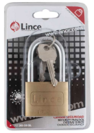 PP LINCE Hangslot – messing, lange beugel – 50 mm